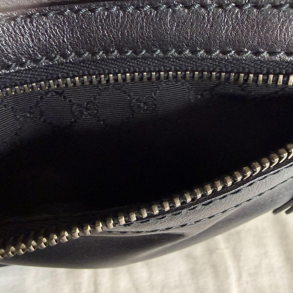 Gucci Black Leather Messenger Bag