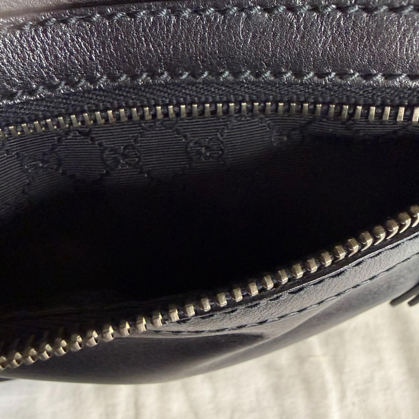 Gucci Black Leather Messenger Bag