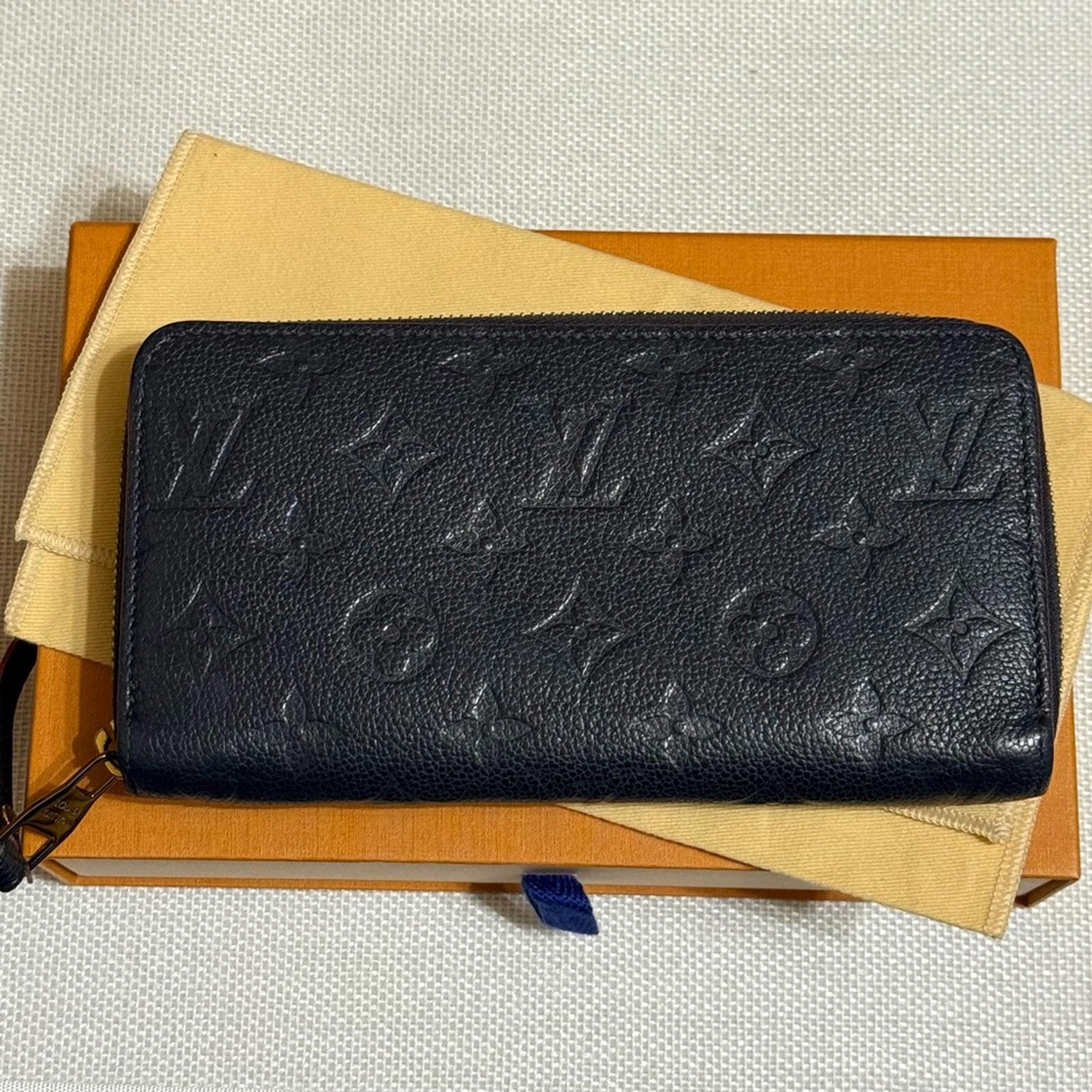 Louis Vuitton Marine (Navy) Rouge Empreinte Zippy Long Wallet