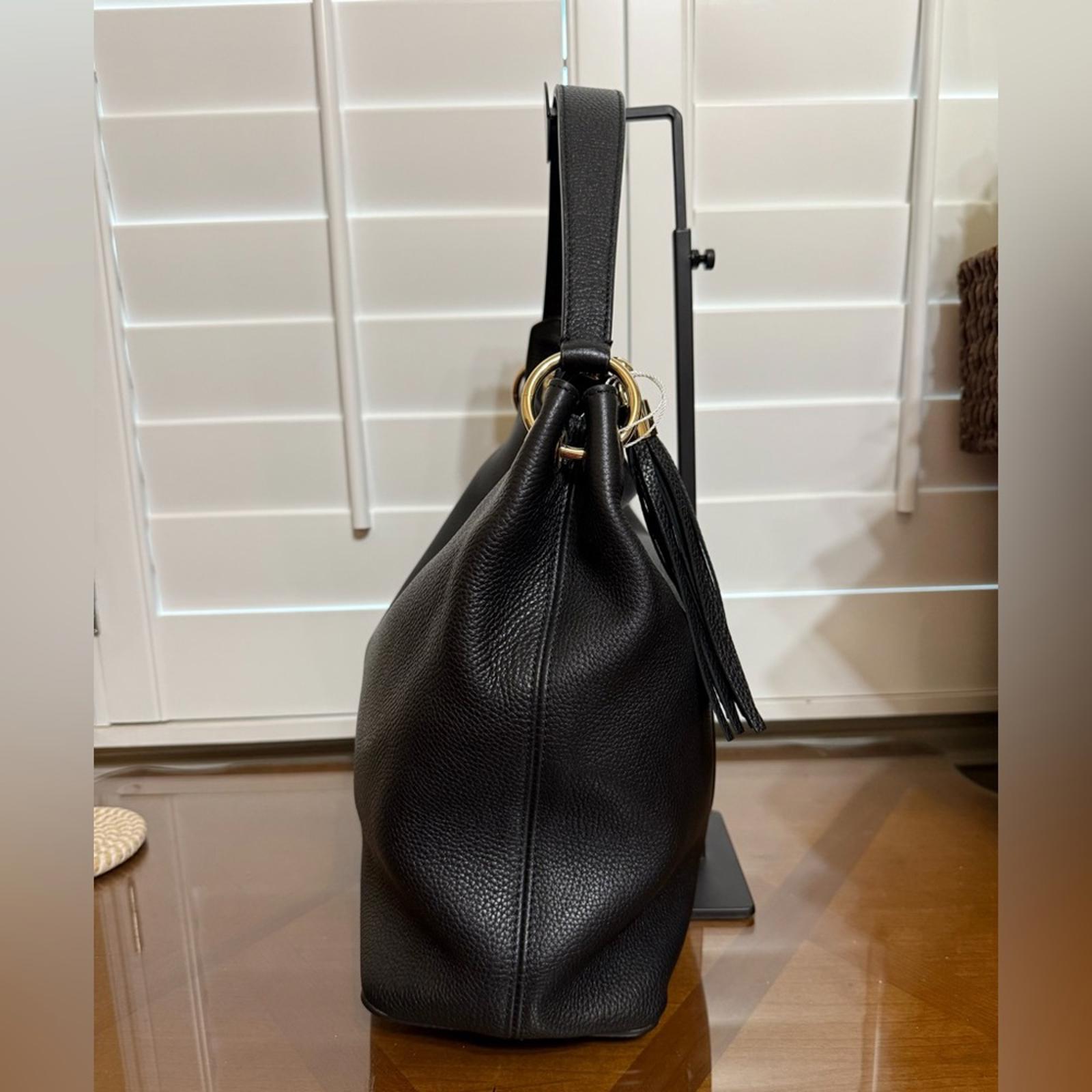 Gucci Black Soho 2 Way Leather Hobo Bag with Tassel