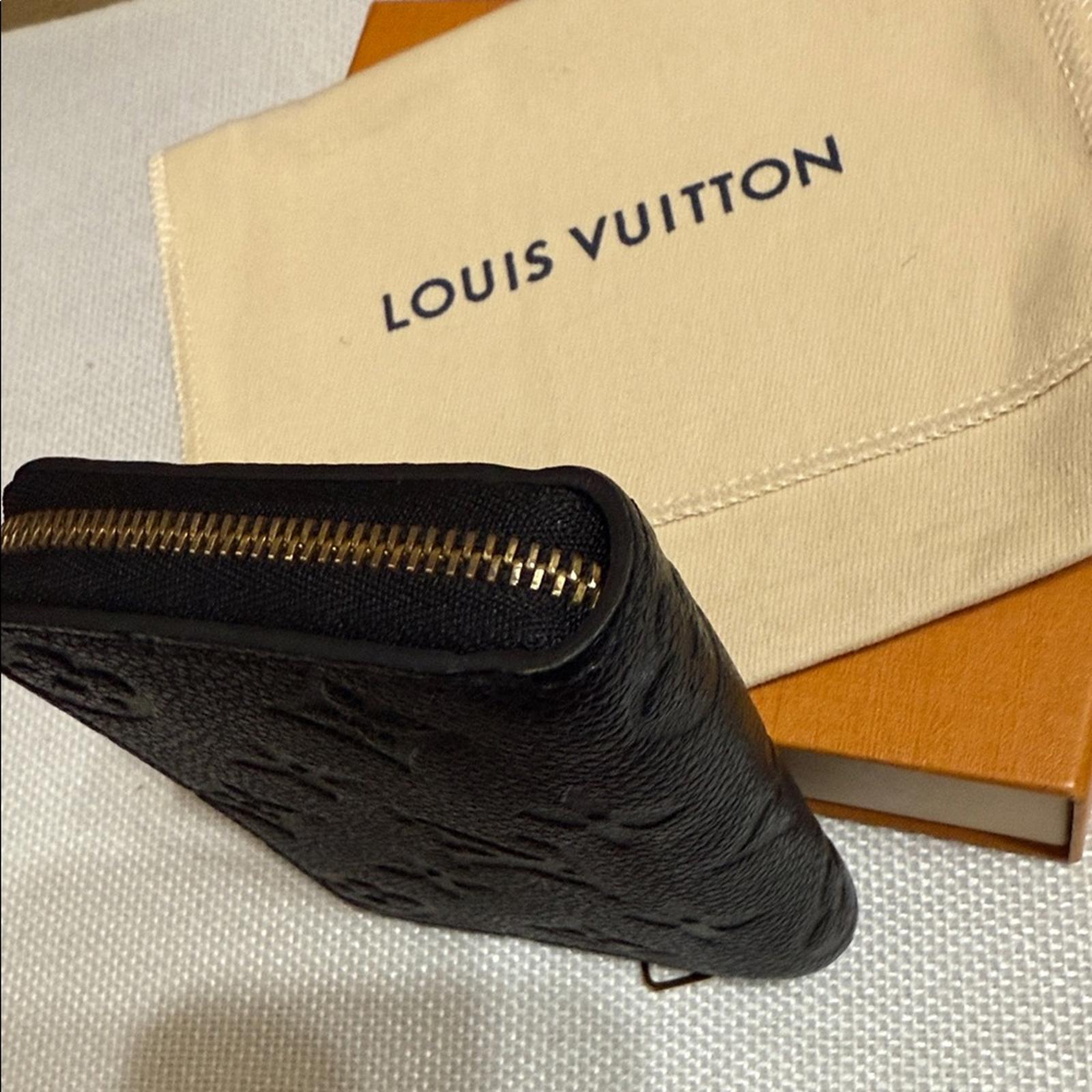 Louis Vuitton Black Leather Compact Wallet
