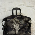 Prada Black and Gray Camouflage 3 Way Bag