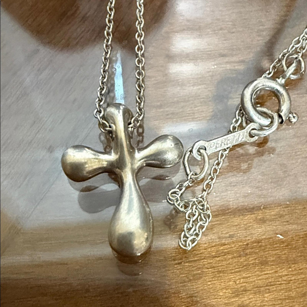Tiffany & Co. Sterling Silver Elsa Peretti Cross Necklace