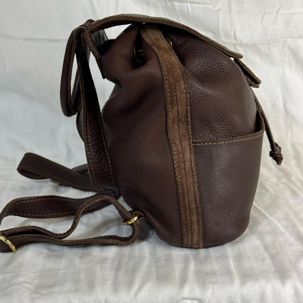 Fendi Rare Dark Brown Leather Mini Backpack