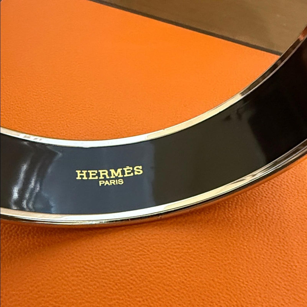 Hermes Blue Enamel Bangle Bracelet