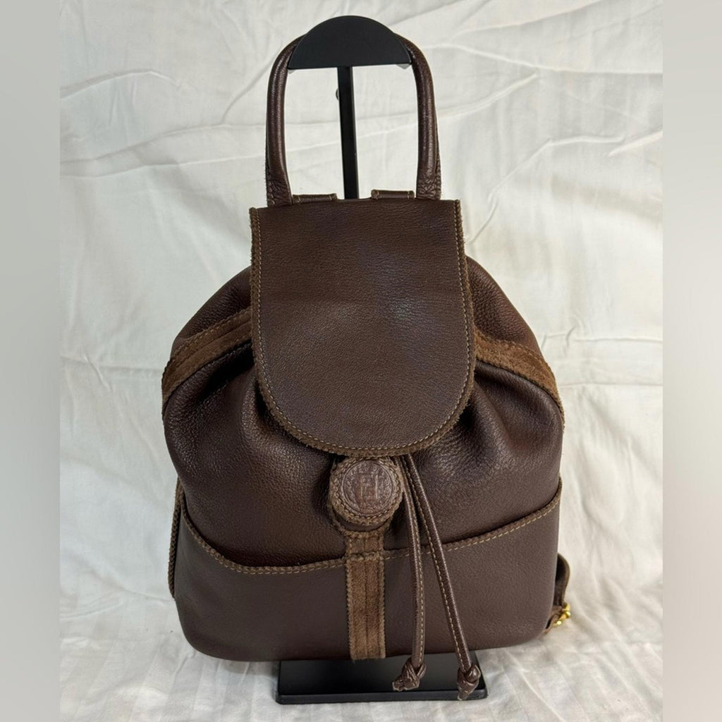Fendi Rare Dark Brown Leather Mini Backpack