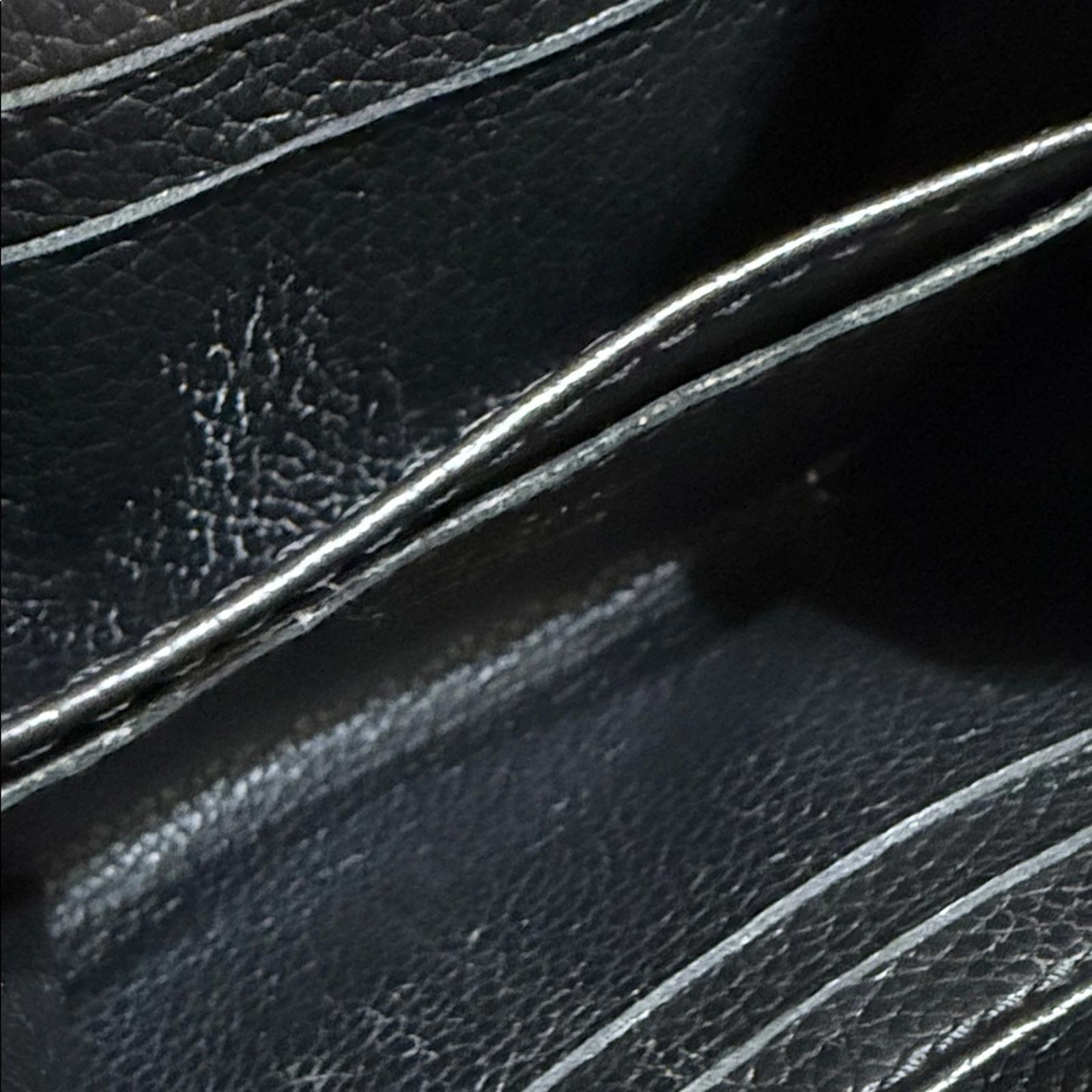 Louis Vuitton Black Leather Compact Wallet