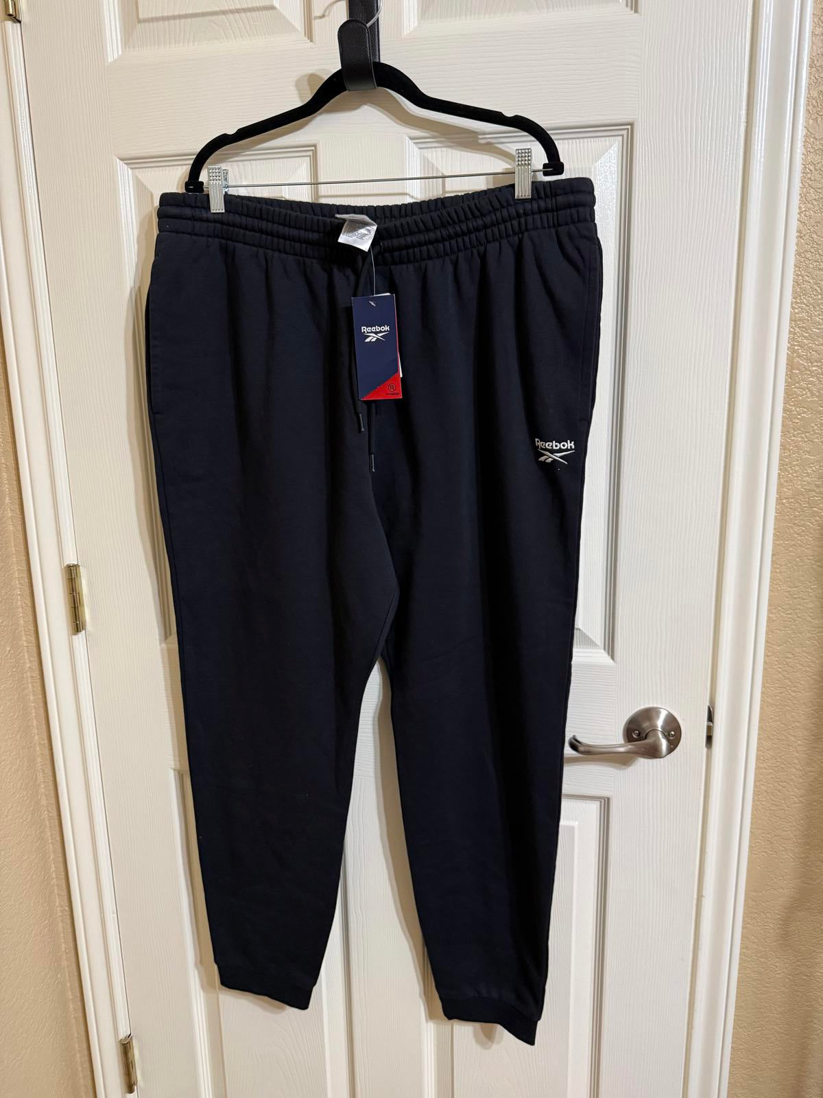 New Reebok Identity Logo Fleece Joggers Size XXL