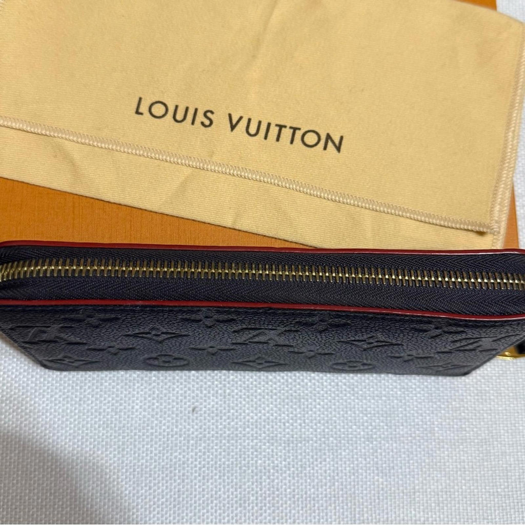 Louis Vuitton Marine (Navy) Rouge Empreinte Zippy Long Wallet