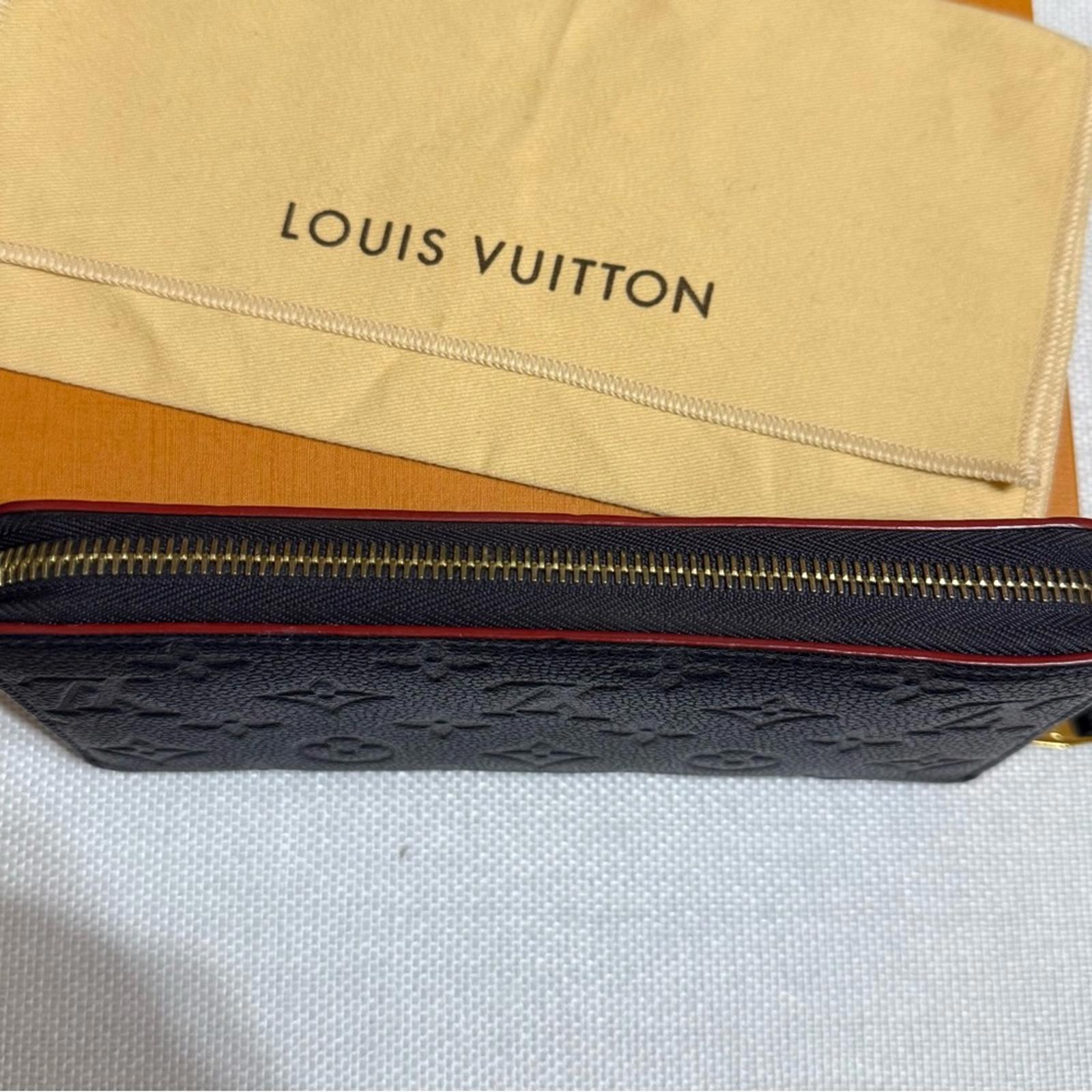 Louis Vuitton Marine (Navy) Rouge Empreinte Zippy Long Wallet