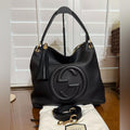 Gucci Black Soho 2 Way Leather Hobo Bag with Tassel