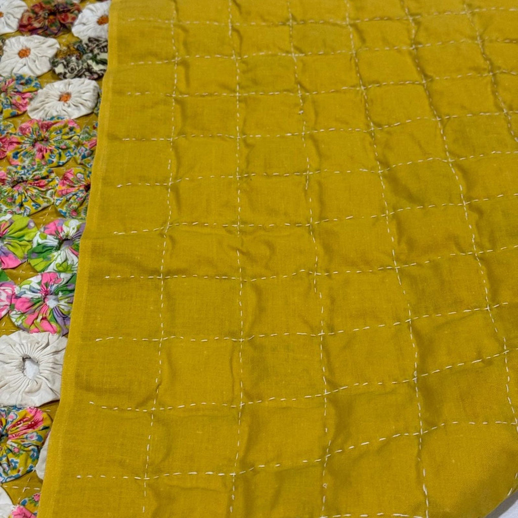Handmade YoYo Quilt - Multicolor 70x68