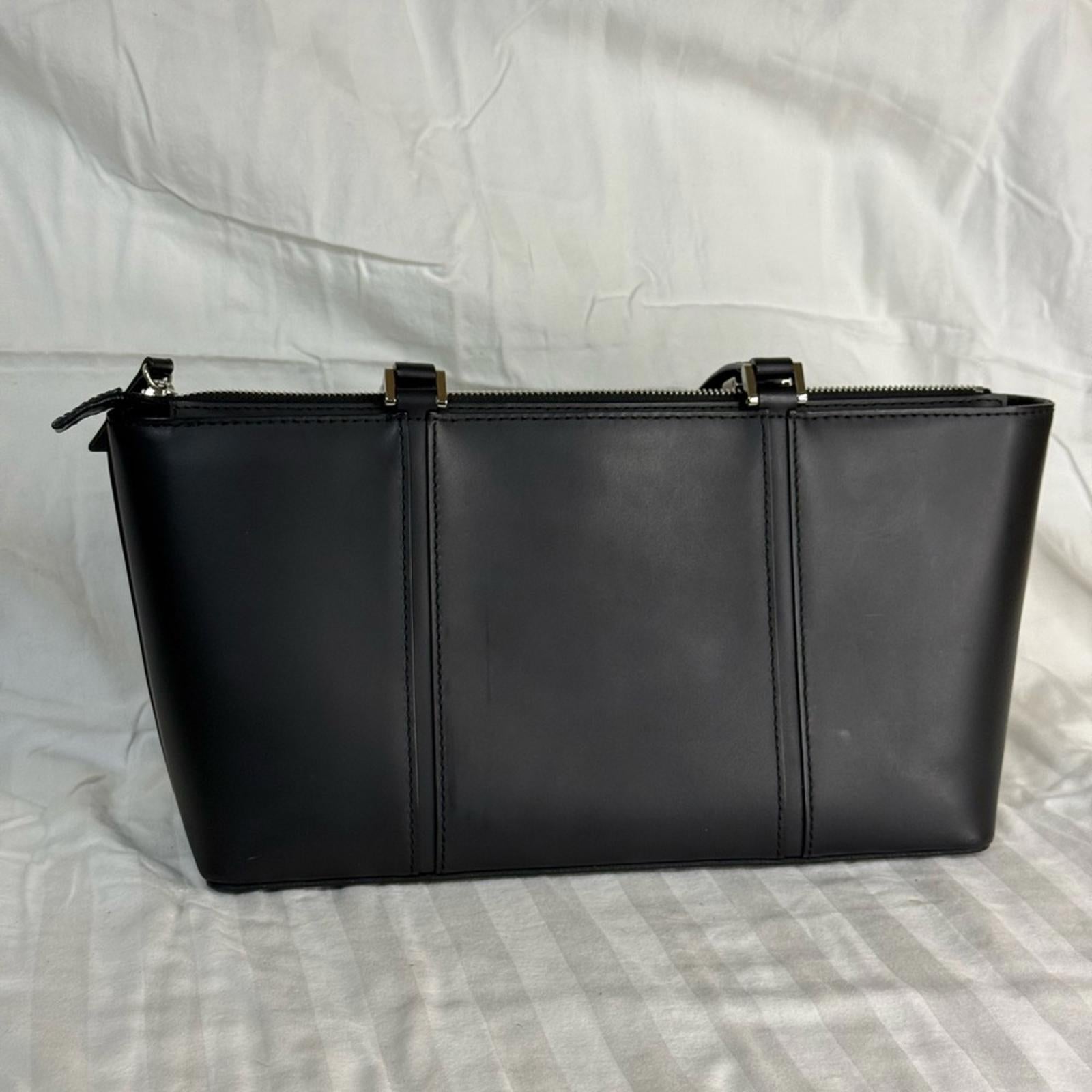 Burberry Black Leather Tote and Wallet Set