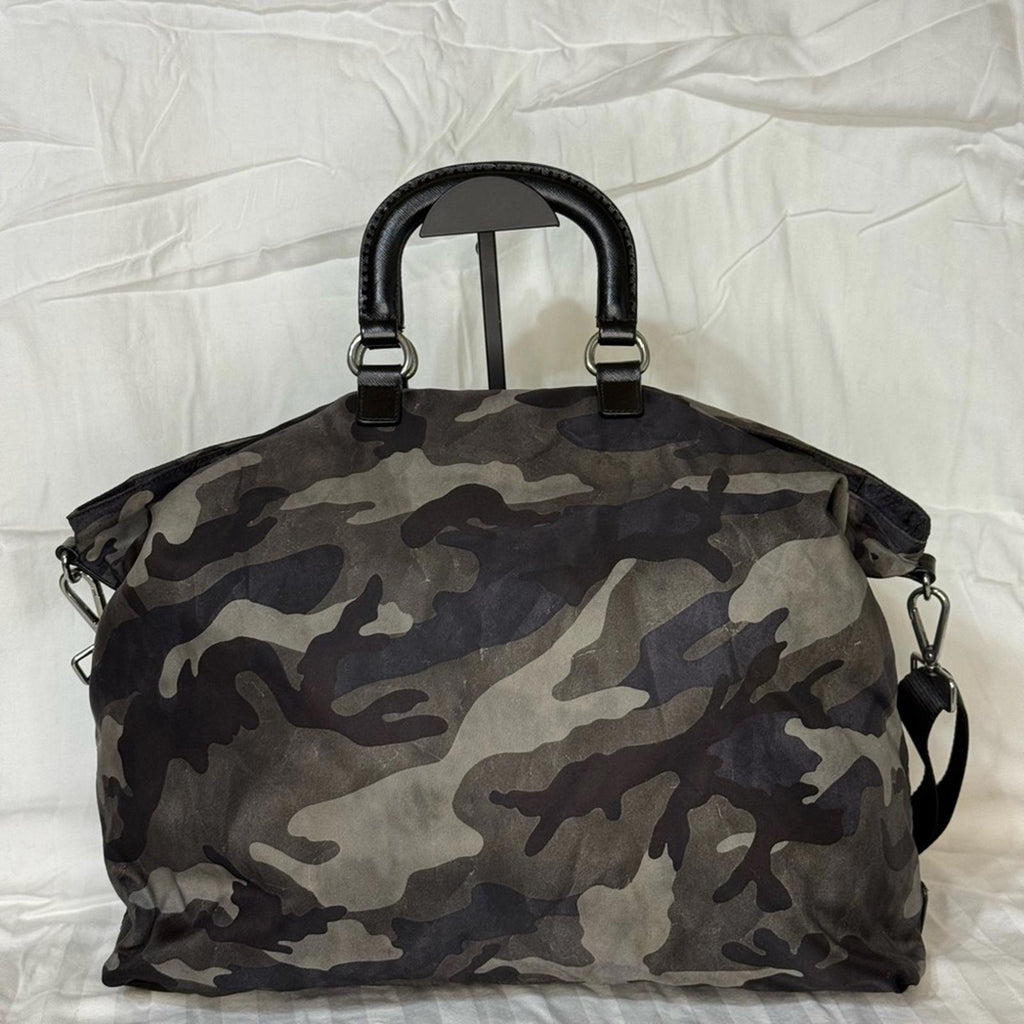 Prada Black and Gray Camouflage 3 Way Bag