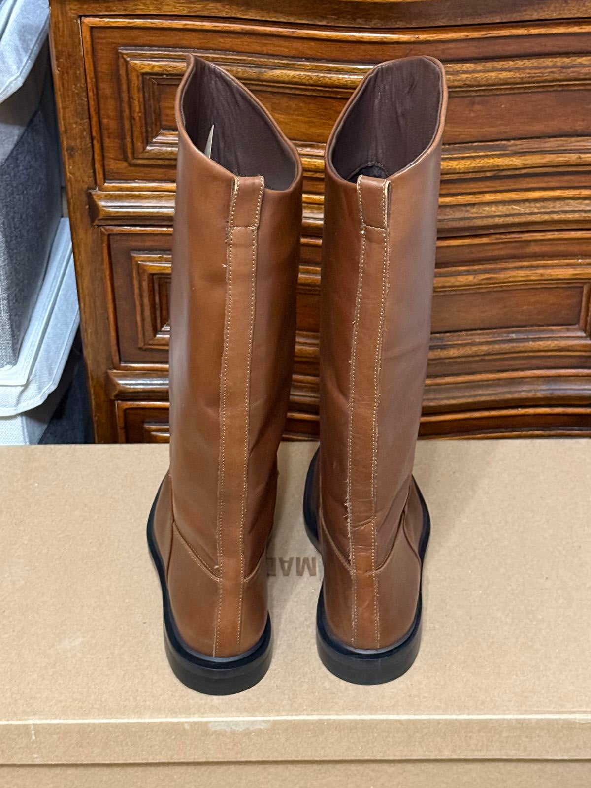 Steve Madden Dark Brown Leather Gaige Tall Riding Boots Size 9