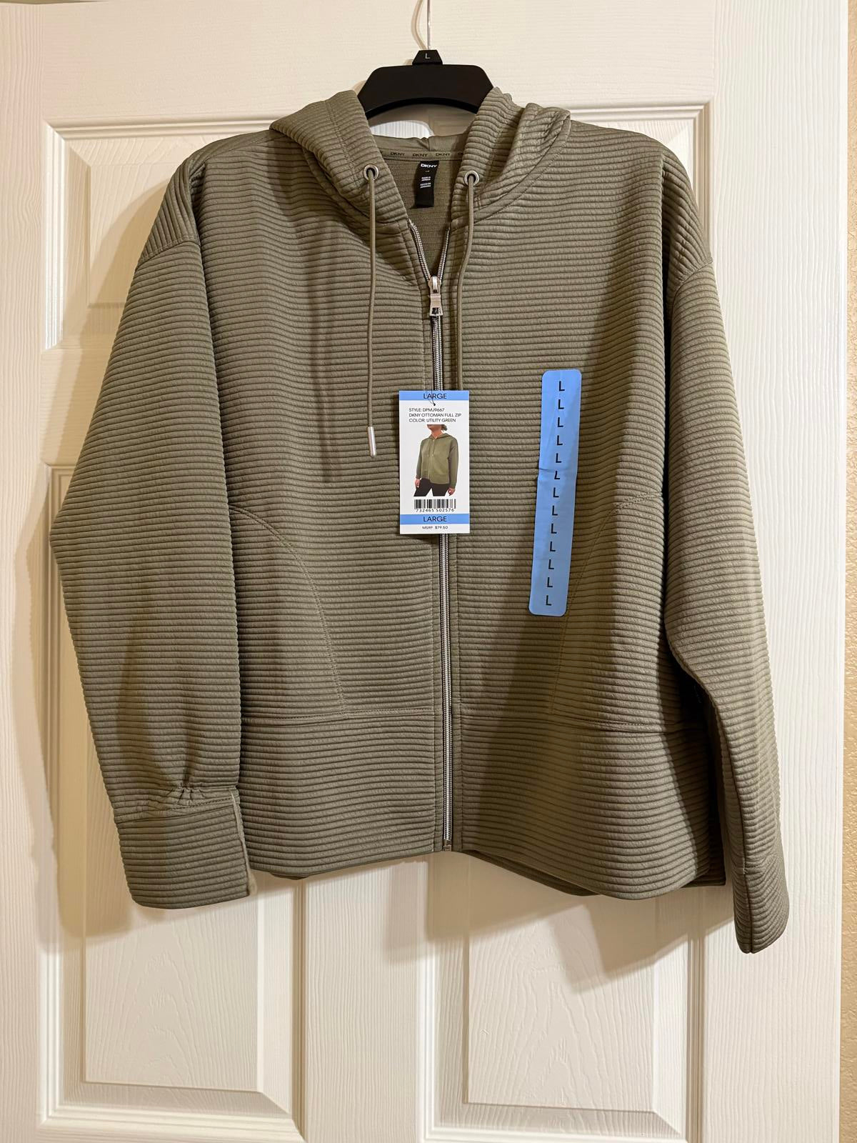 New DKNY Ottoman Full Zip Jacket Size L