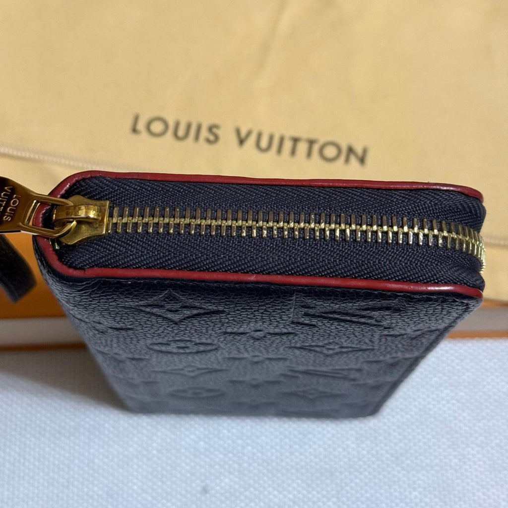 Louis Vuitton Marine (Navy) Rouge Empreinte Zippy Long Wallet