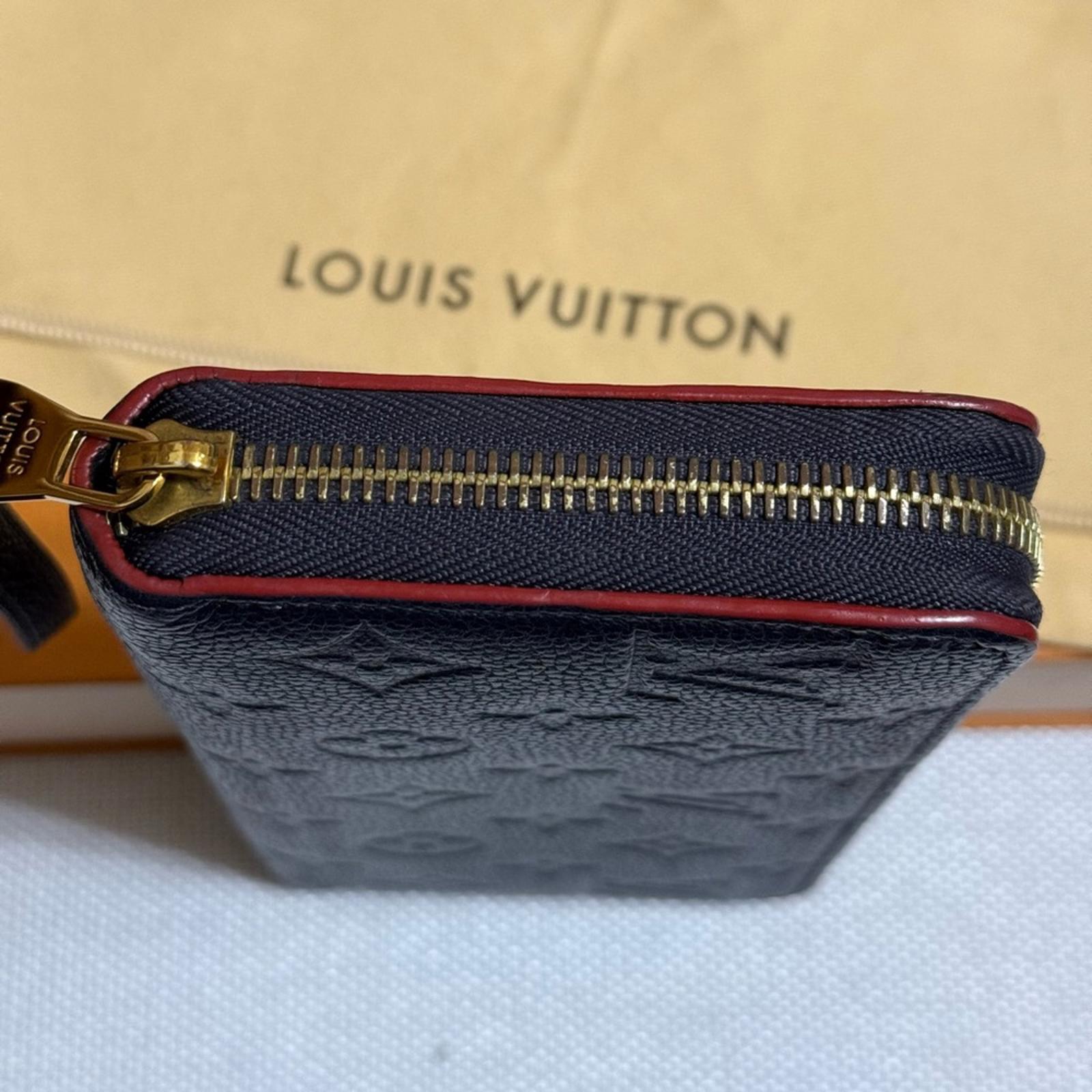Louis Vuitton Marine (Navy) Rouge Empreinte Zippy Long Wallet