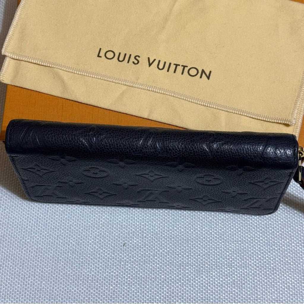 Louis Vuitton Marine (Navy) Rouge Empreinte Zippy Long Wallet