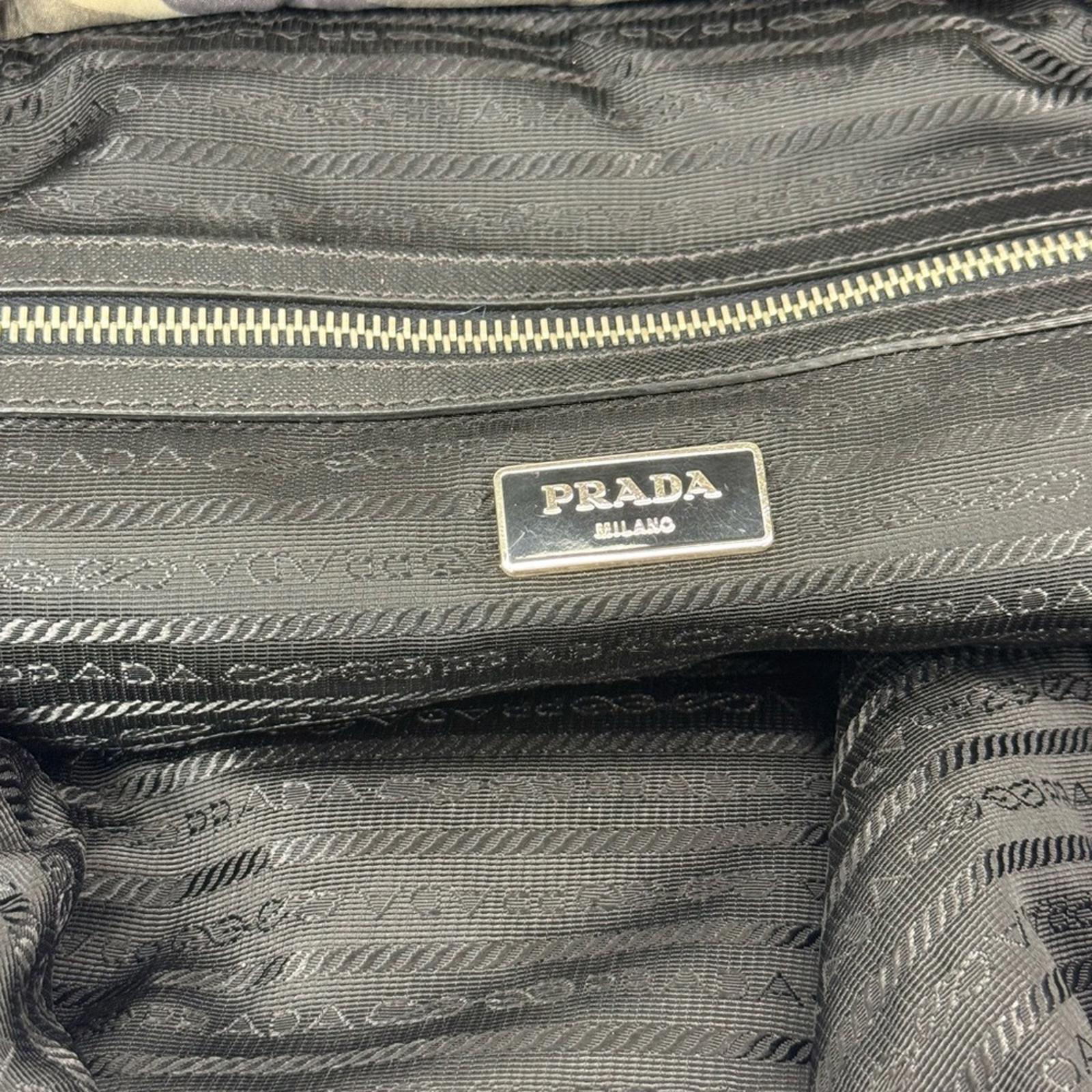 Prada Black and Gray Camouflage 3 Way Bag