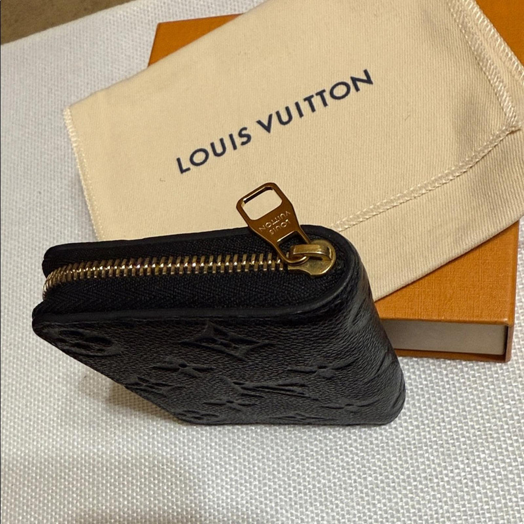 Louis Vuitton Black Leather Compact Wallet