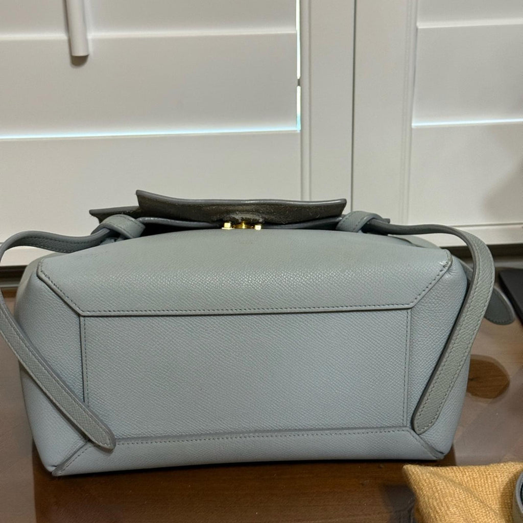 Celine Gray Leather Micro Belt Bag