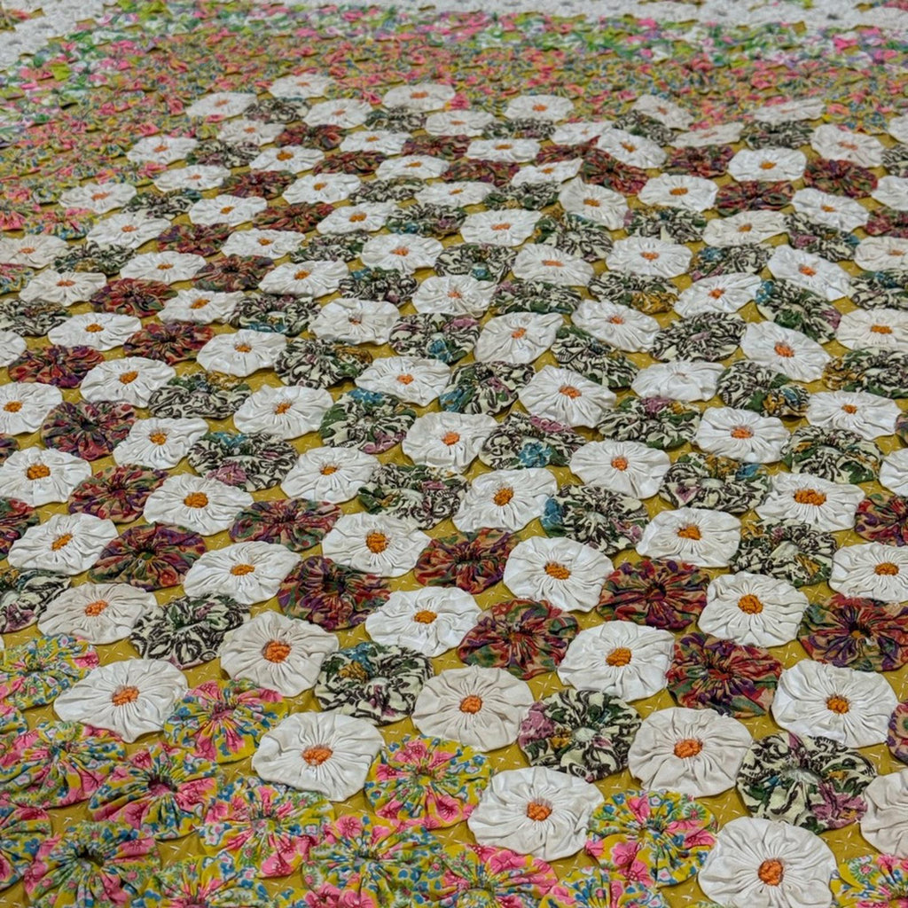 Handmade YoYo Quilt - Multicolor 70x68