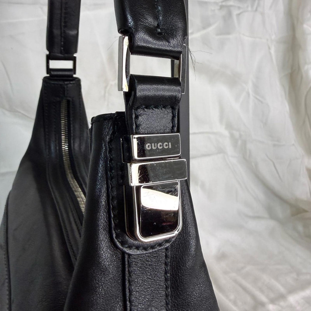 Gucci Black Leather Messenger Bag