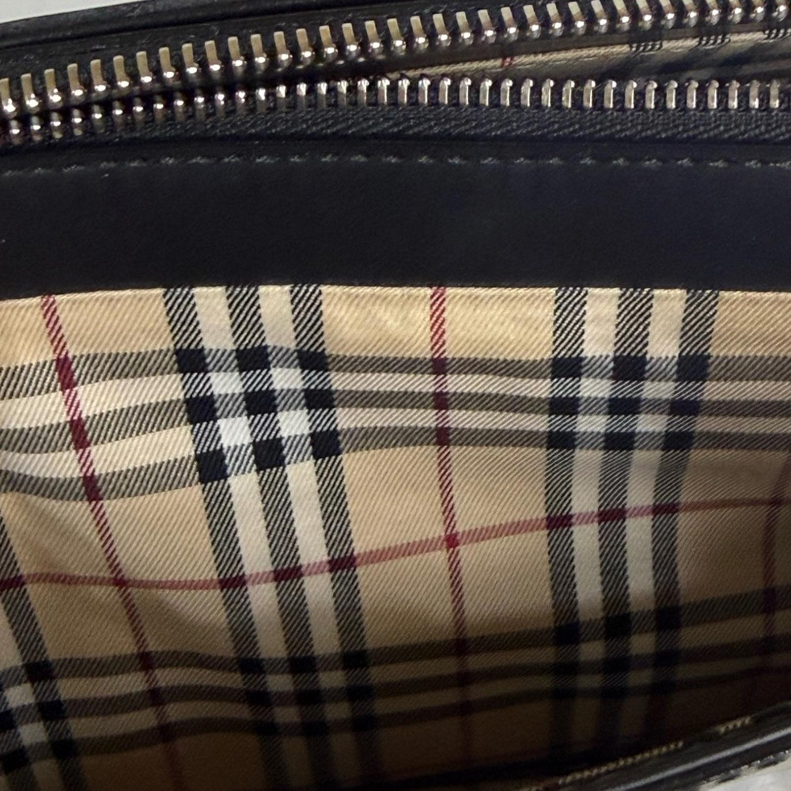 Burberry Black Leather Tote and Wallet Set