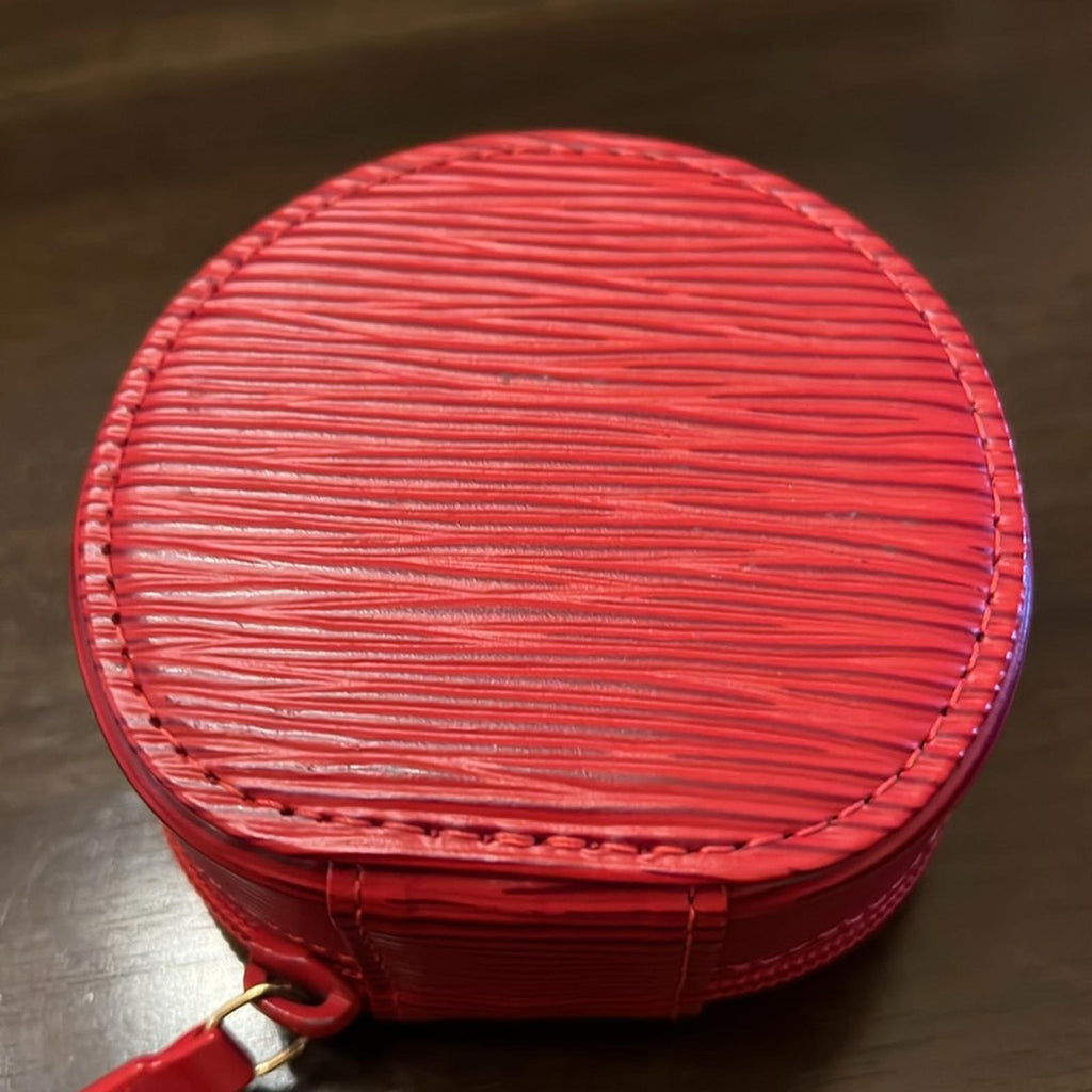 Louis Vuitton Castilian Red Epi Jewelry Case