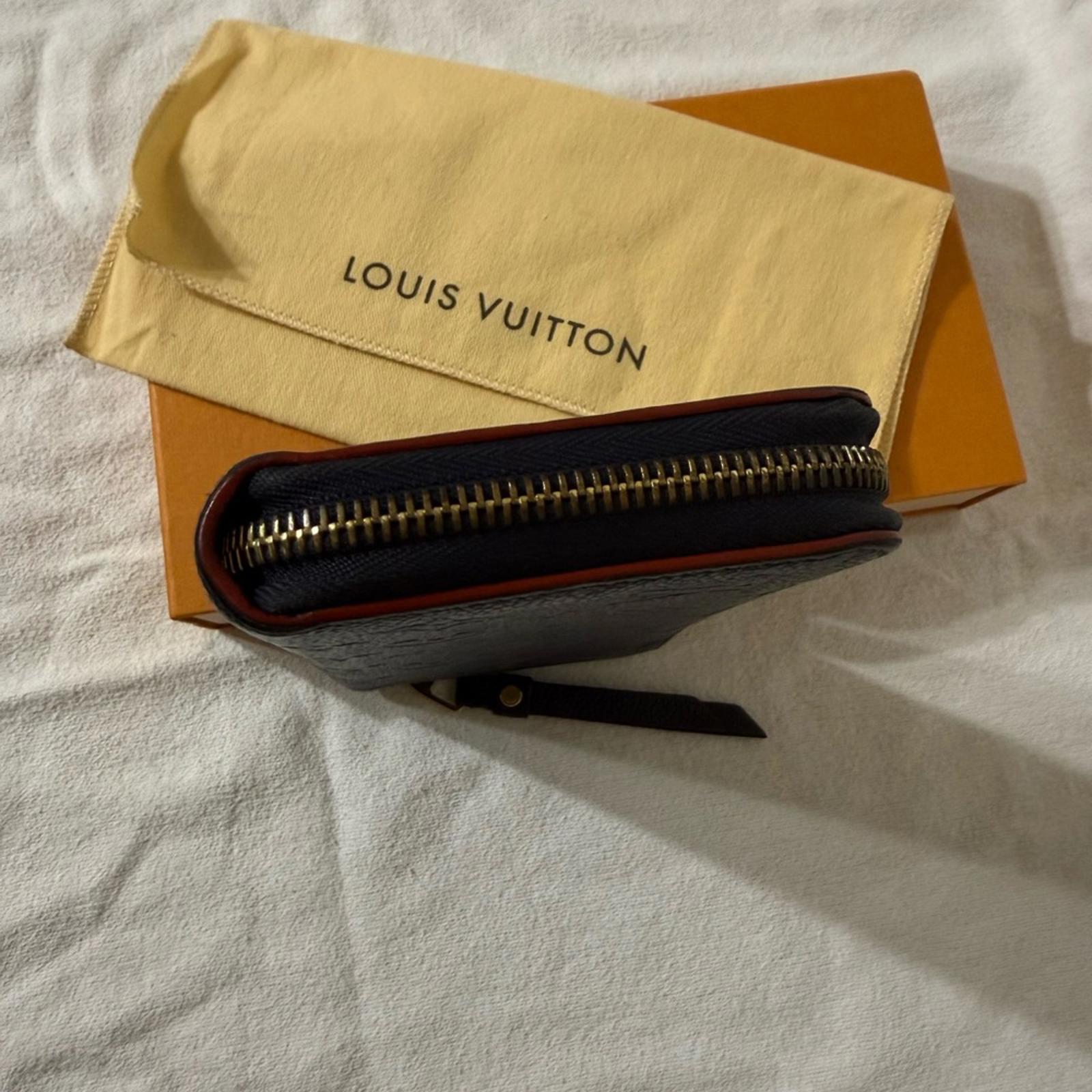 Louis Vuitton Marine (Navy) Rouge Empreinte Zippy Long Wallet