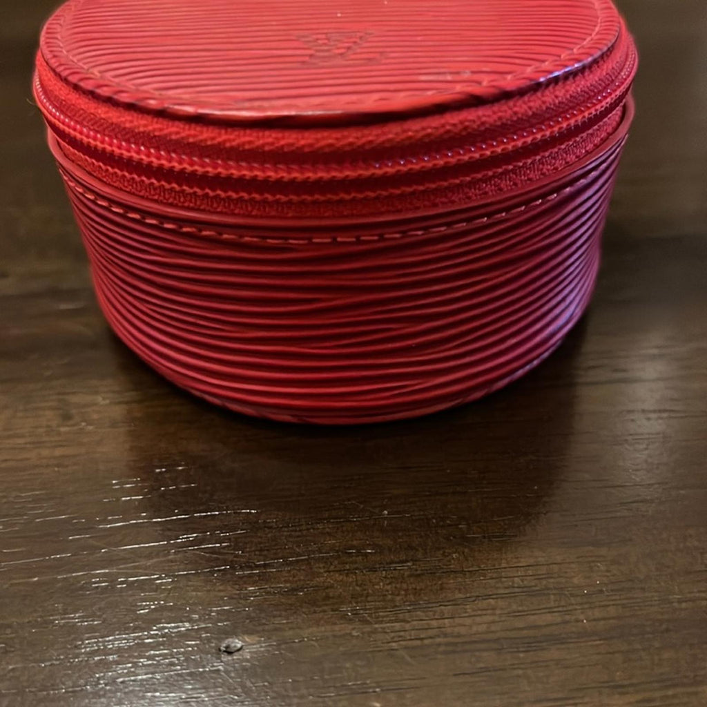 Louis Vuitton Castilian Red Epi Jewelry Case