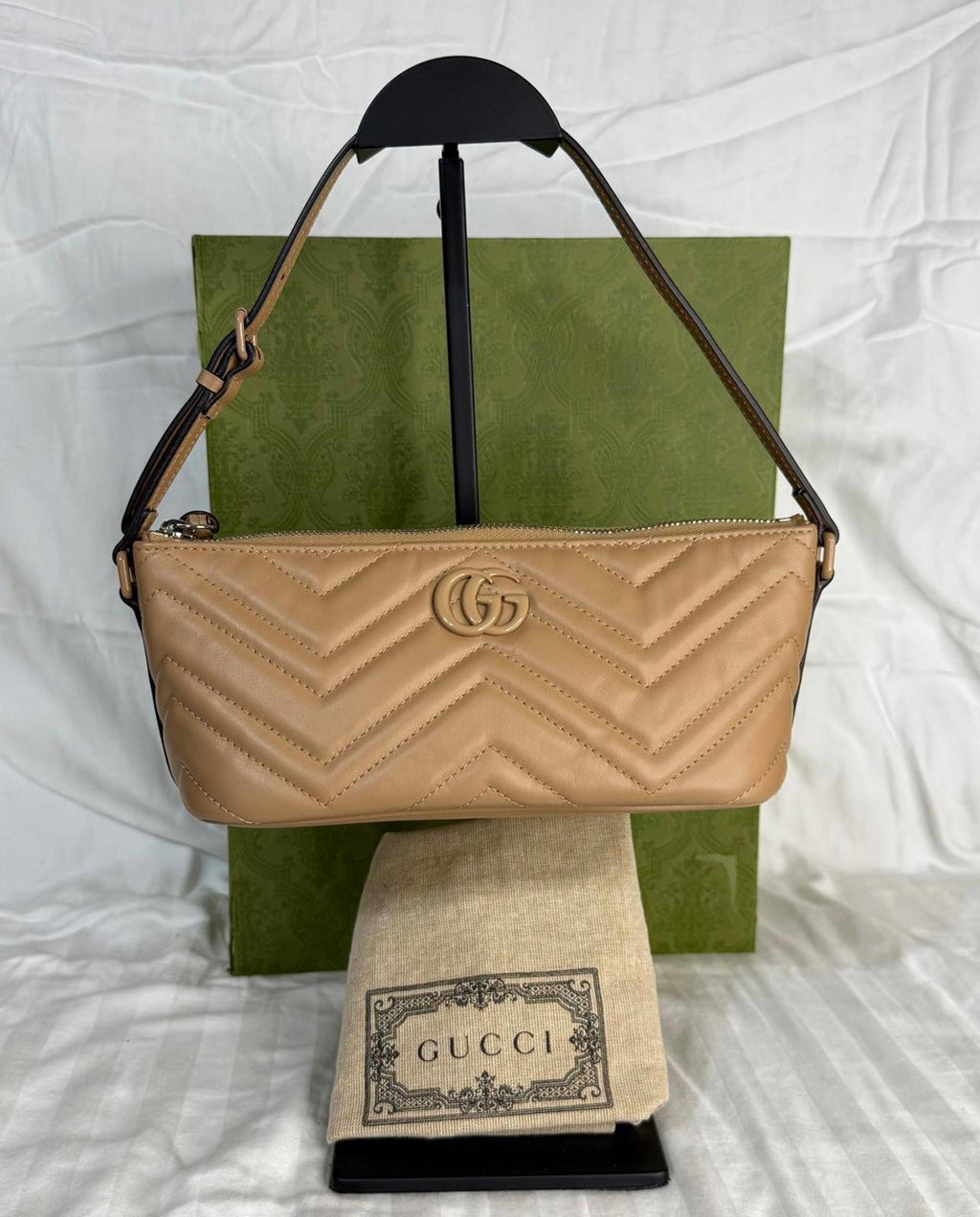 Gucci GG Marmont Tan Leather Handbag