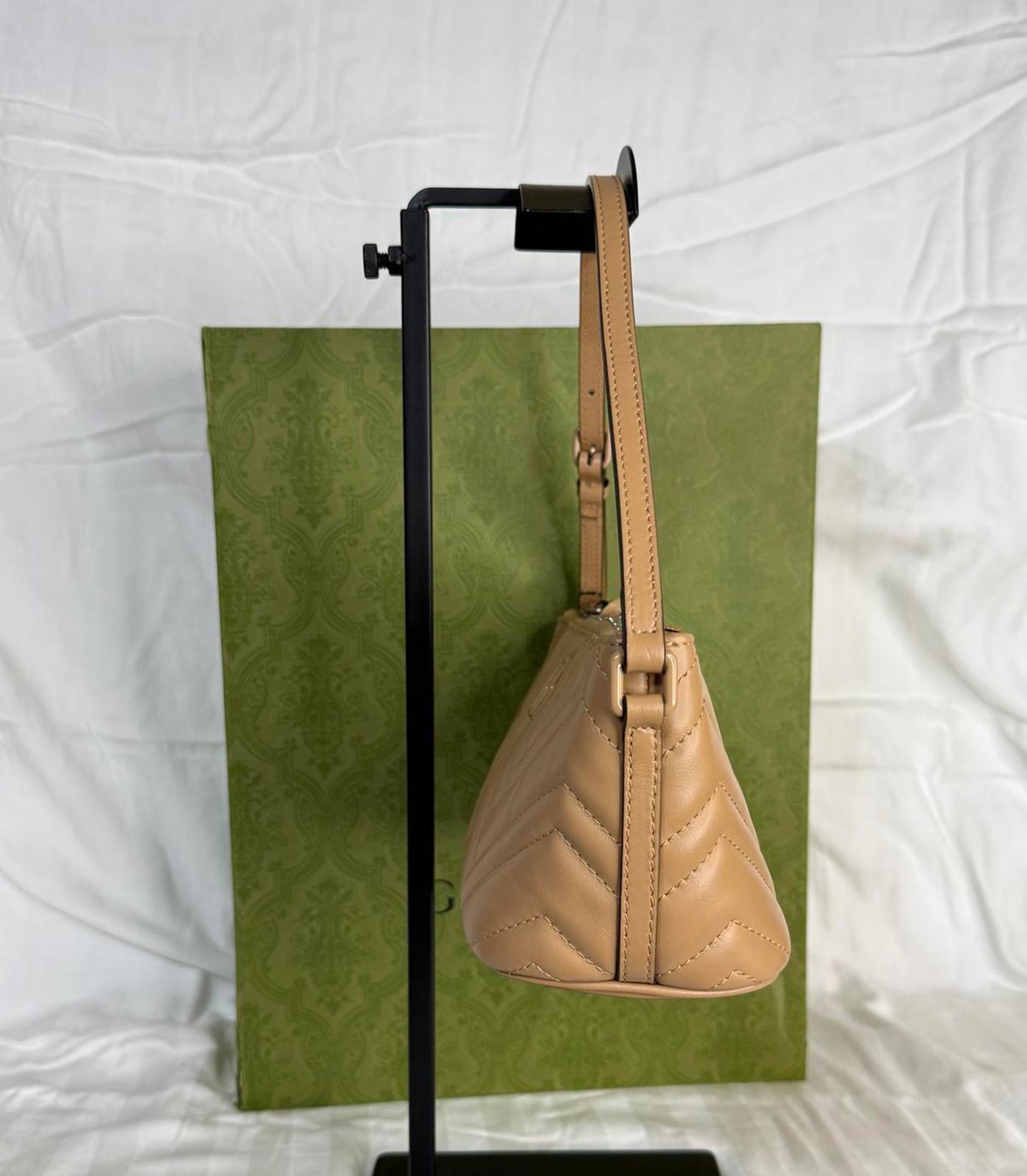 Gucci GG Marmont Tan Leather Handbag