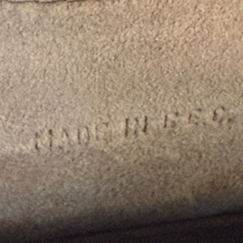 Loewe Bowling Bag in Dark Blue Grained Leather with Contrasting Stitching