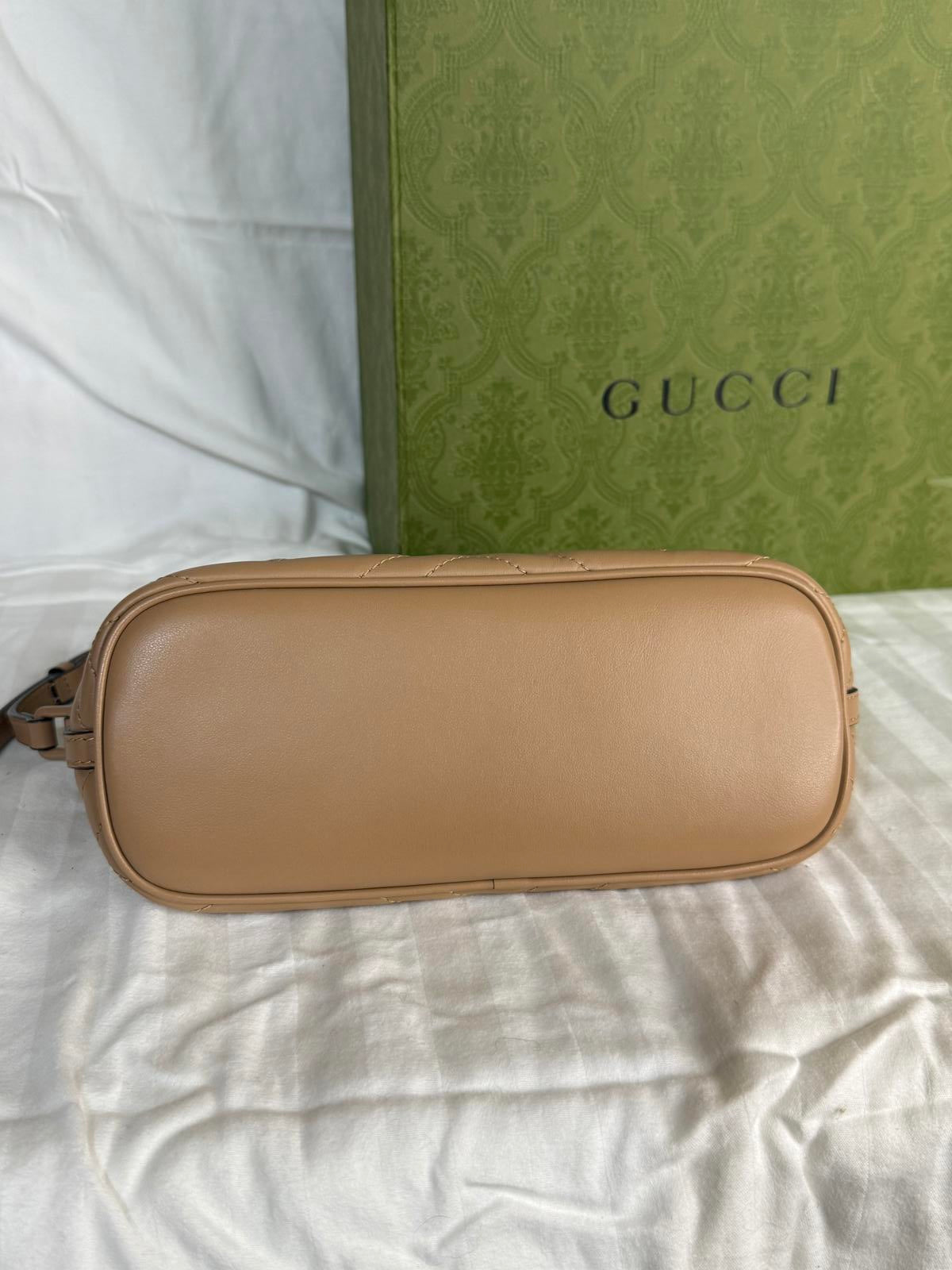 Gucci GG Marmont Tan Leather Handbag