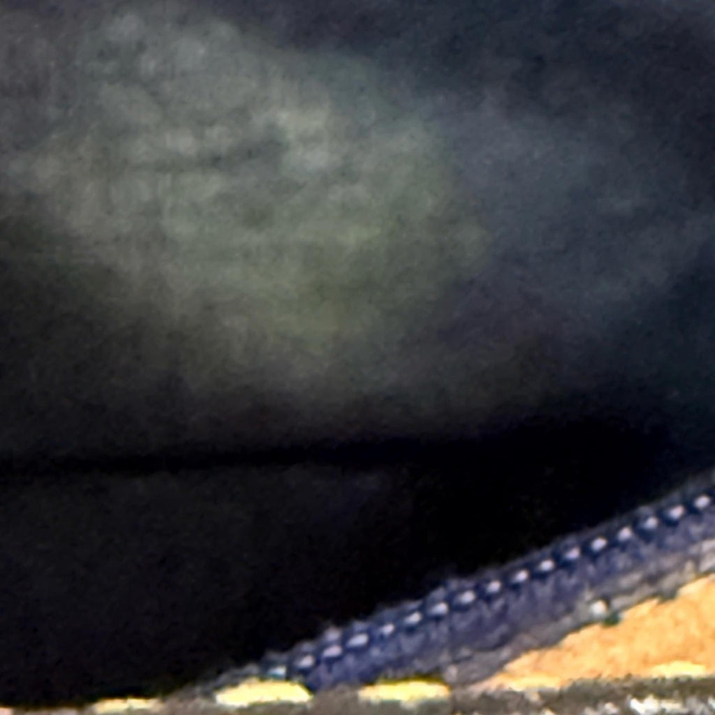 Loewe Bowling Bag in Dark Blue Grained Leather with Contrasting Stitching