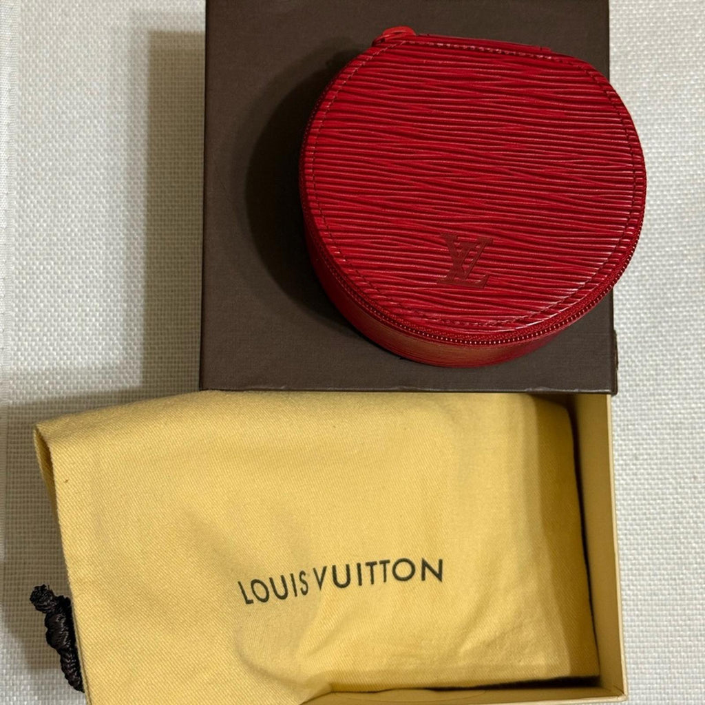 Louis Vuitton Large Epi Ecrin Bijoux Castilian Red Textured Case