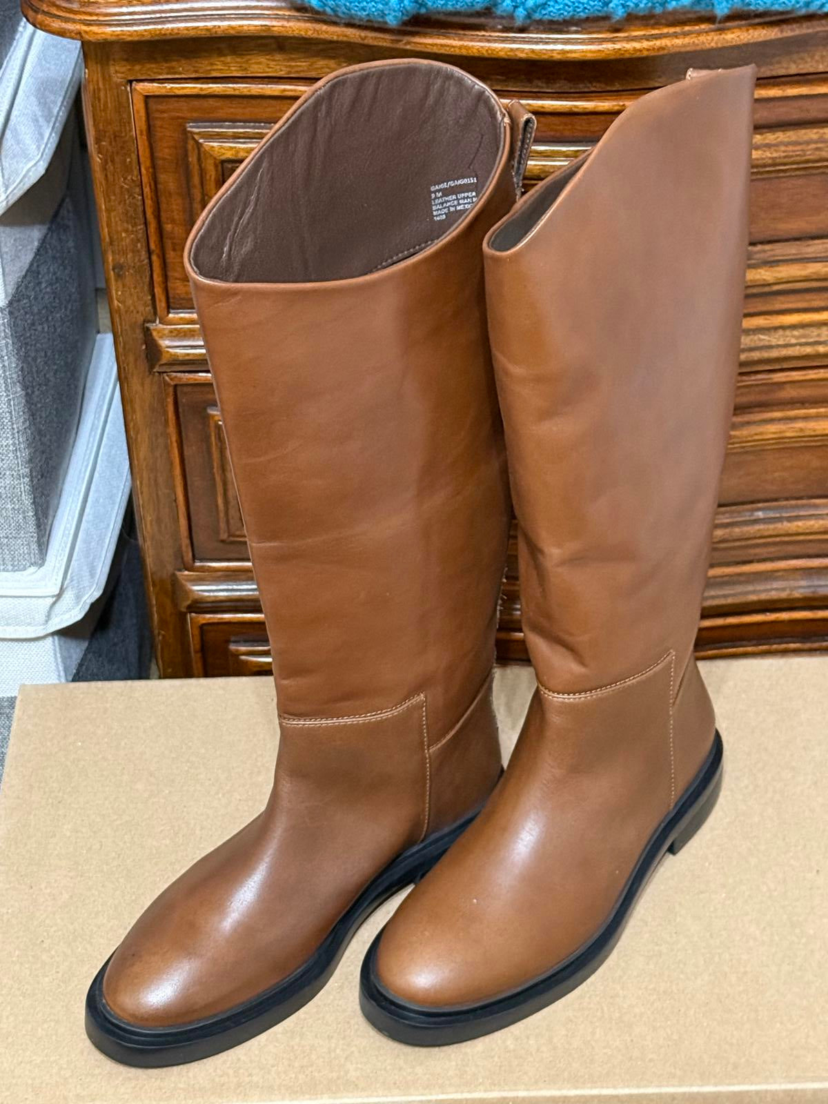 Steve Madden Dark Brown Leather Gaige Tall Riding Boots Size 9