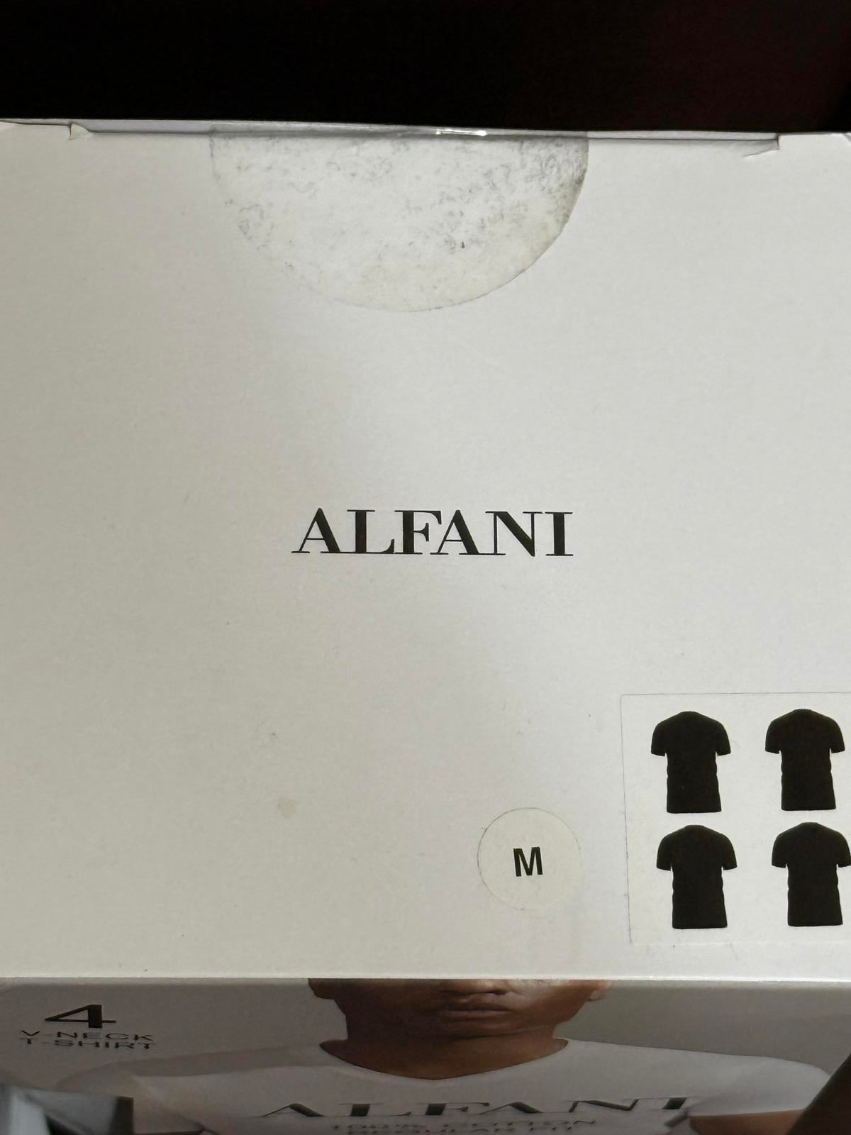 New 4 Alfani Black V Neck T-Shirts Size M