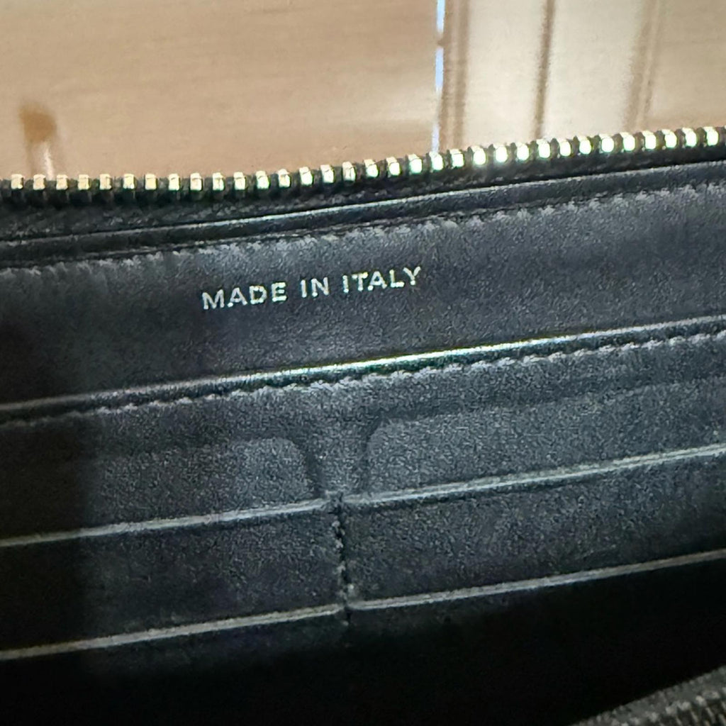 Chanel Black Quilted Grain Leather Wallet