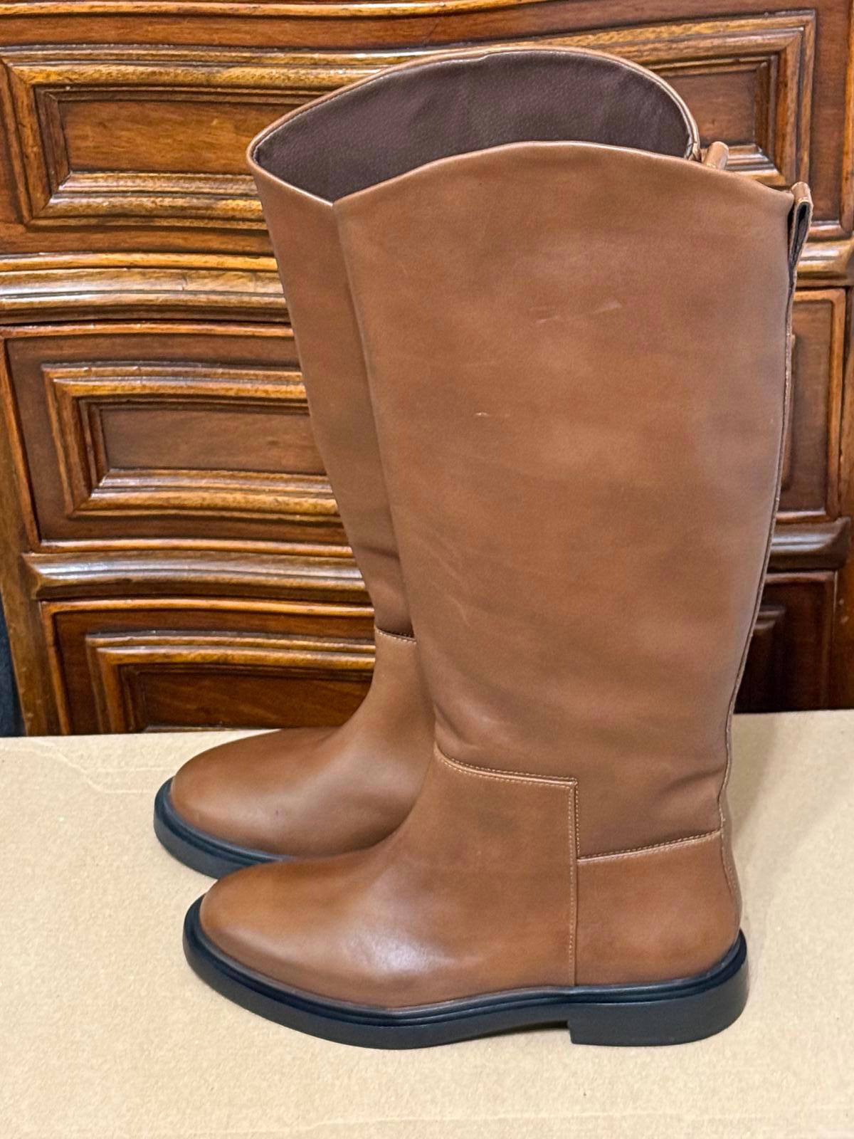 Steve Madden Dark Brown Leather Gaige Tall Riding Boots Size 8