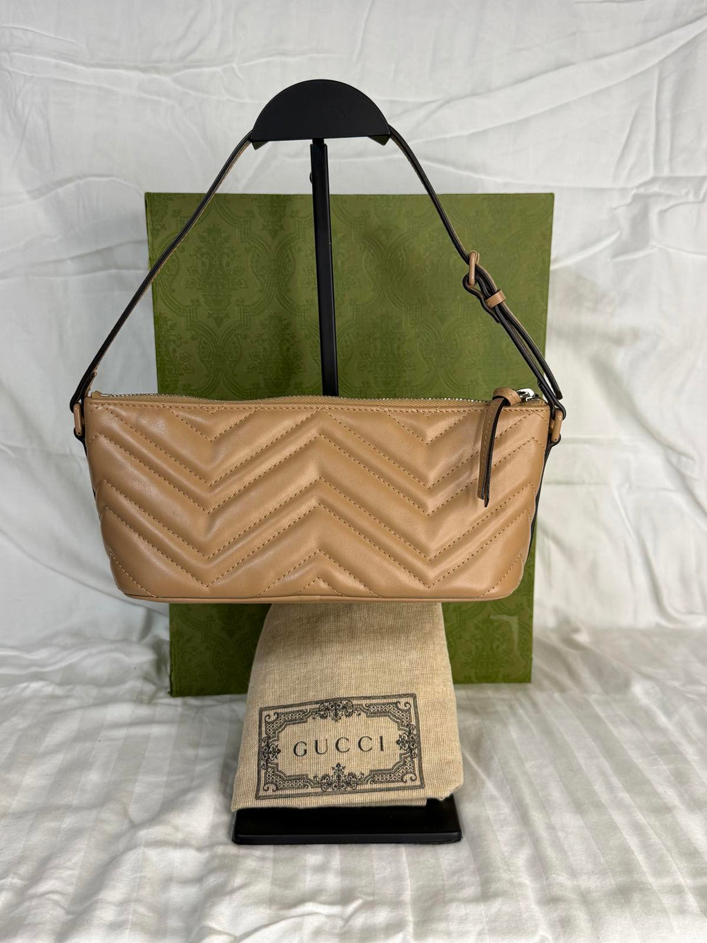 Gucci GG Marmont Tan Leather Handbag