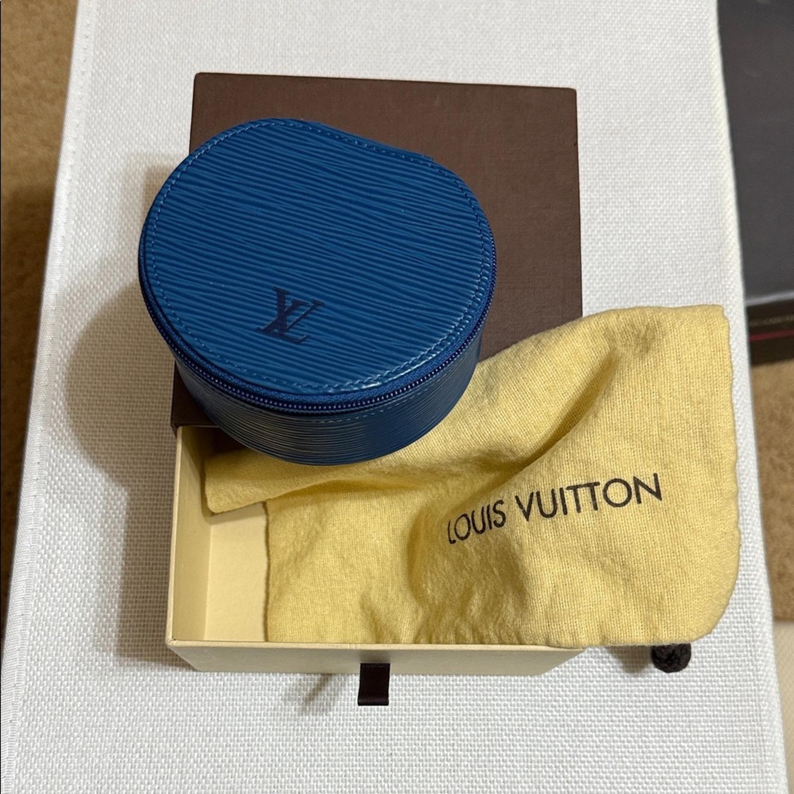 Louis Vuitton Large Blue Epi Leather Jewelry Case