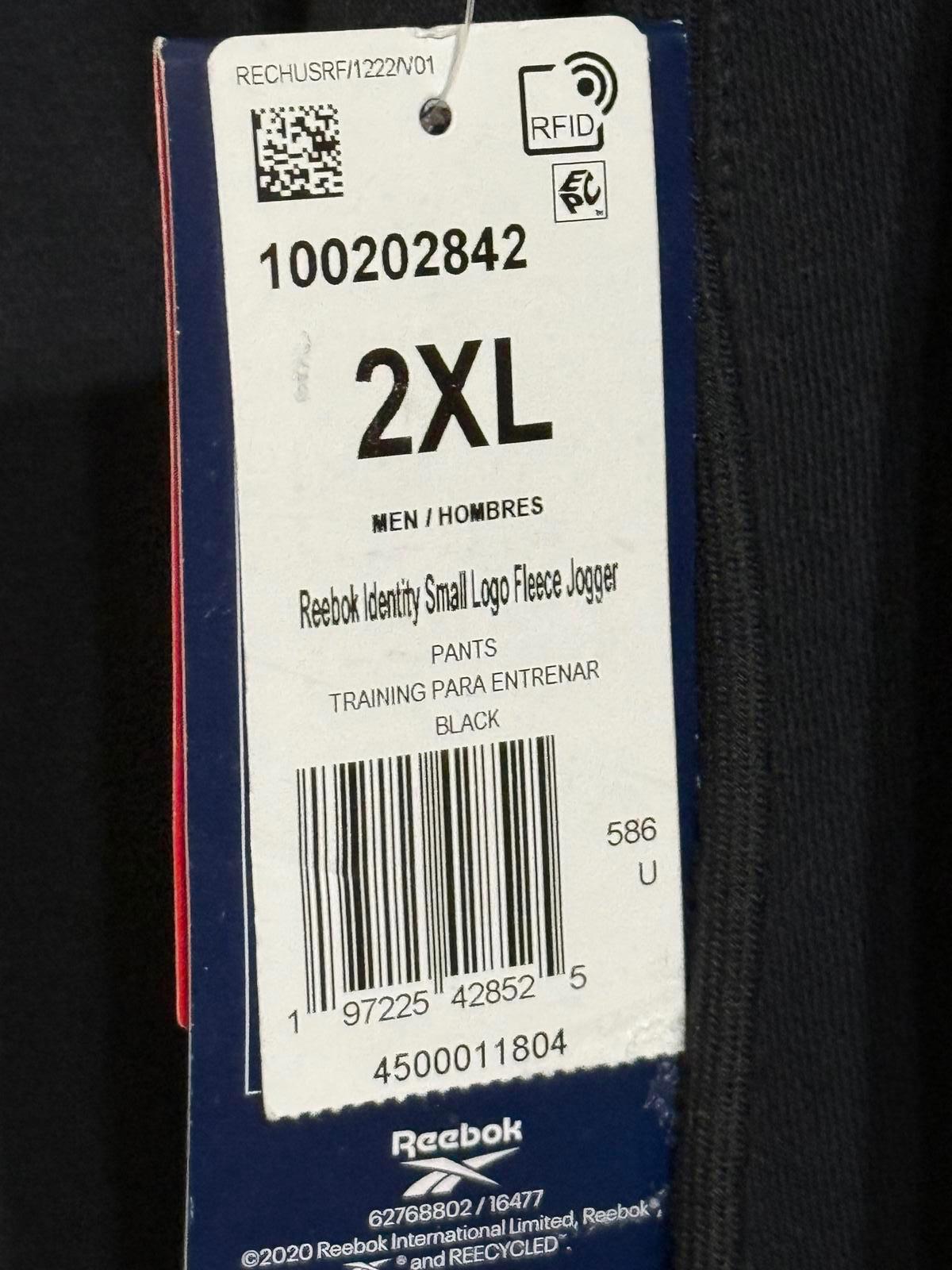 New Reebok Identity Logo Fleece Joggers Size XXL