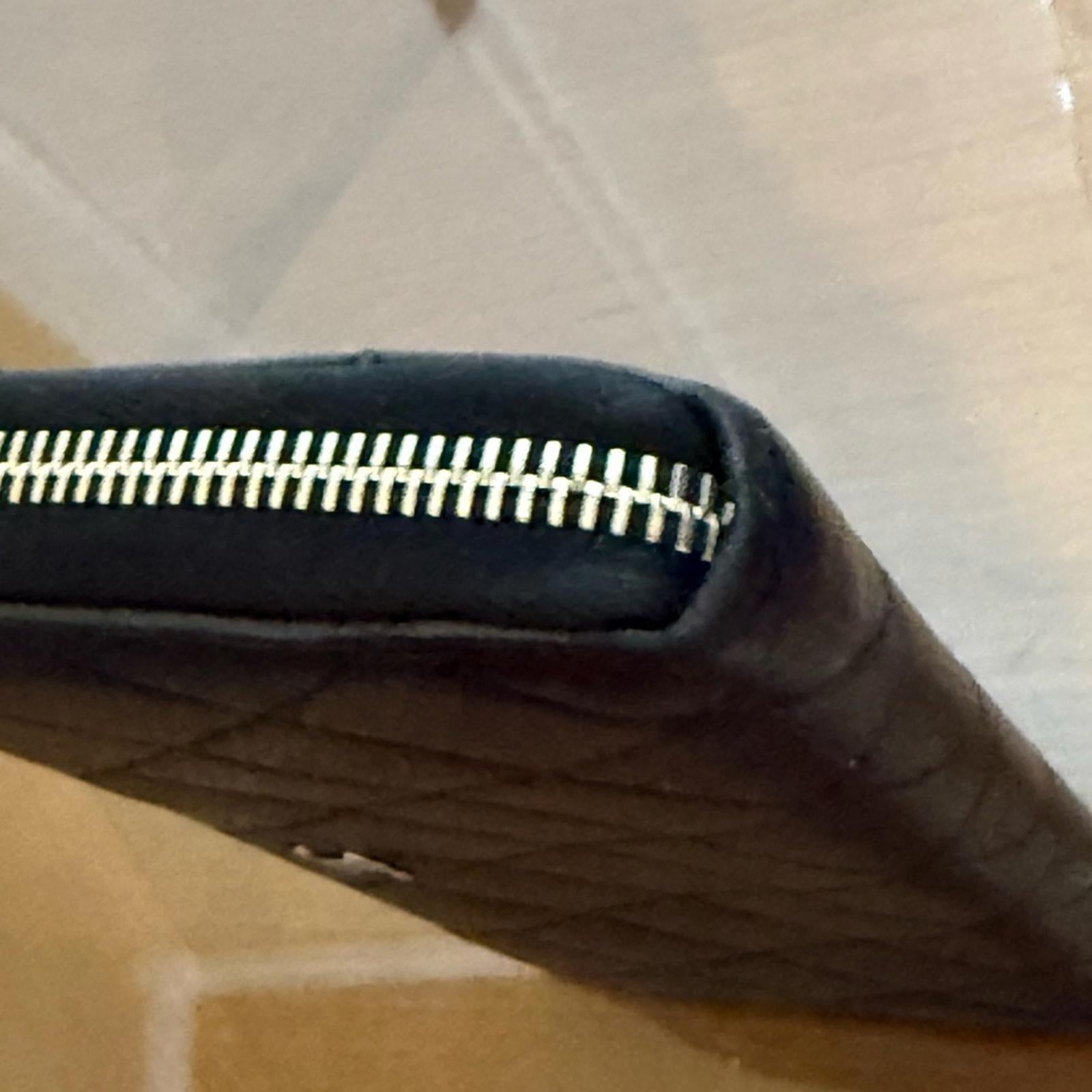 Chanel Black Quilted Grain Leather Wallet