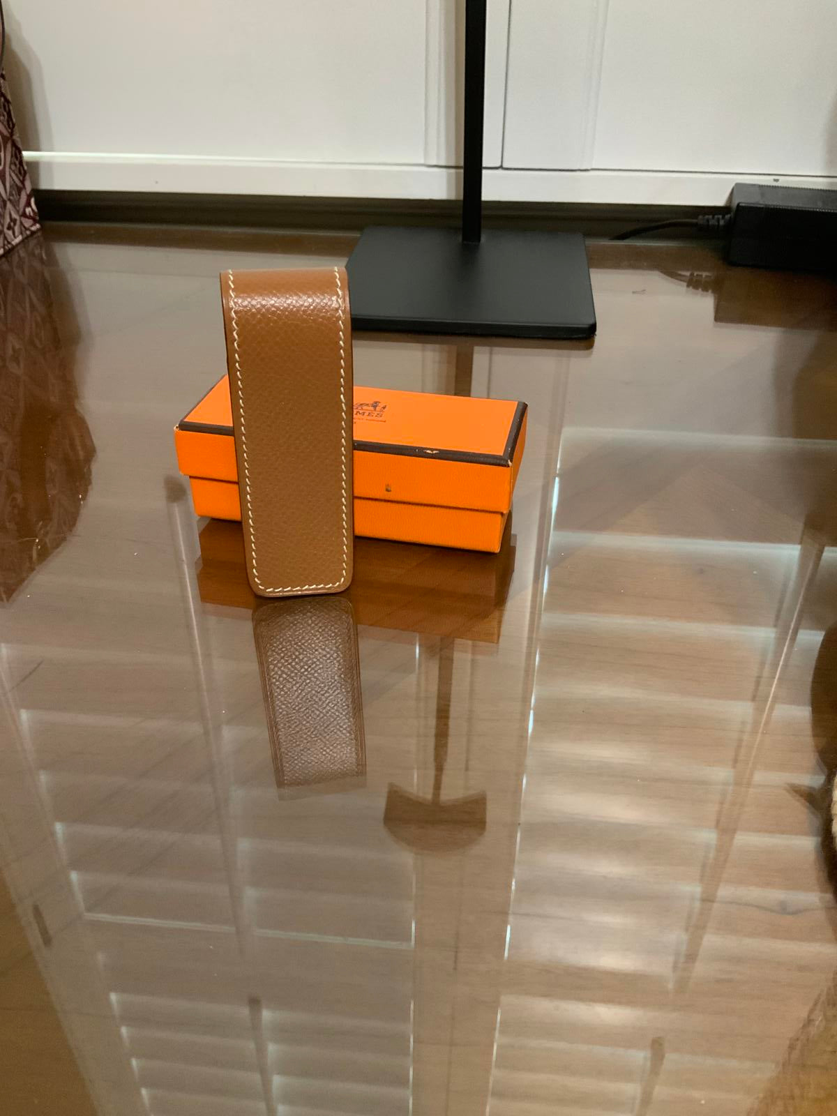 Hermes Couchevel Leather Lip Case/Gum Case