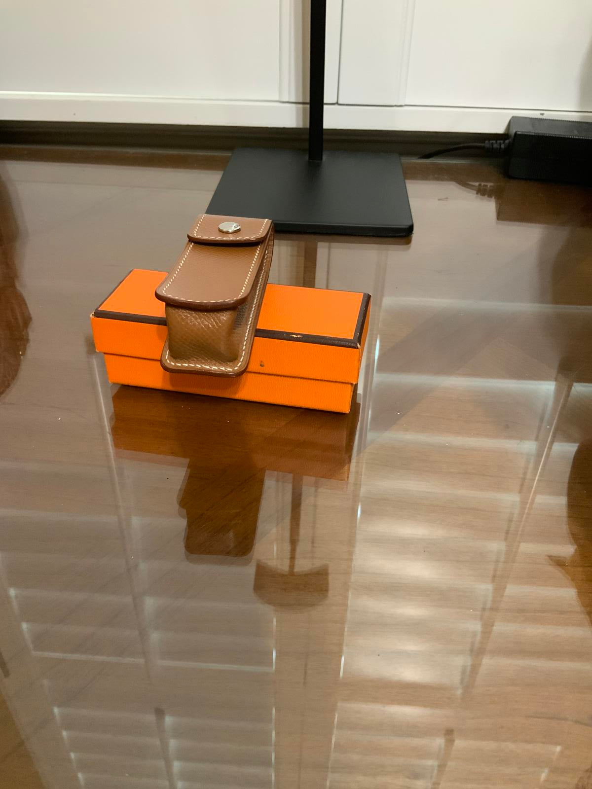 Hermes Couchevel Leather Lip Case/Gum Case