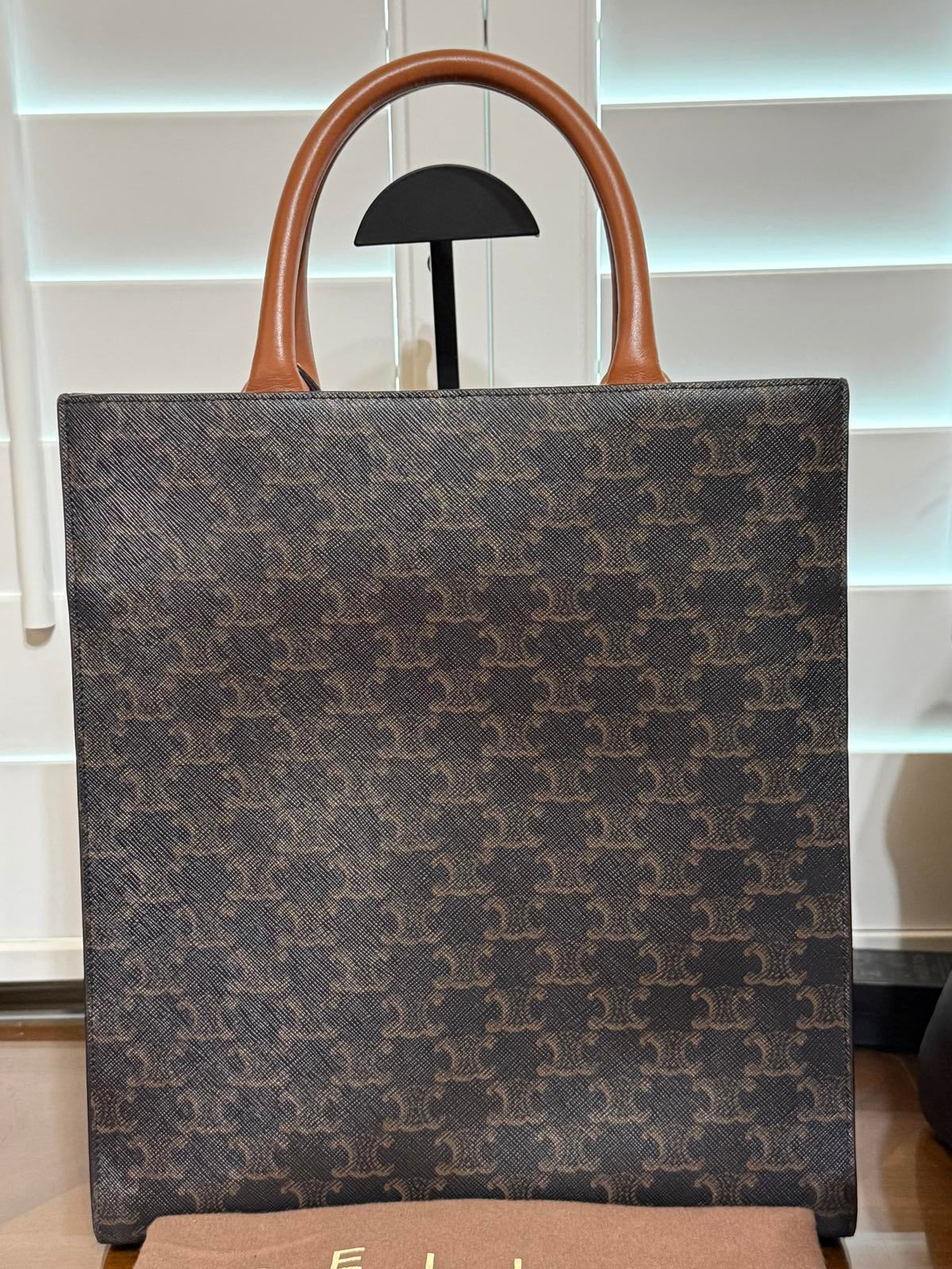 Celine Triomphe Paris Print Small Cabas Tote 2 Way Bag