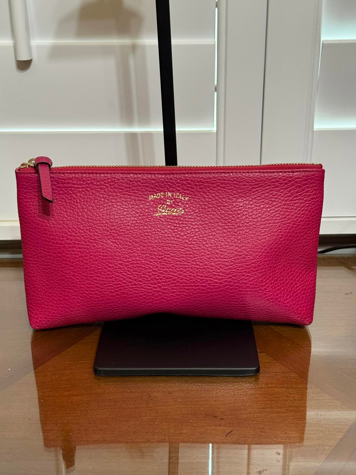 Gucci Swing Leather Pink Pouch